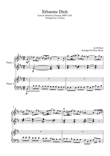 Bach: Aria - Erbarme Dich From The St Matthew Passion (BWV 244) Arr. For Violin Solo, Viola Solo A